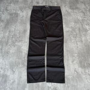 Vintage Y2K Black Casual Chino Embroidered Skinny Fit Pants